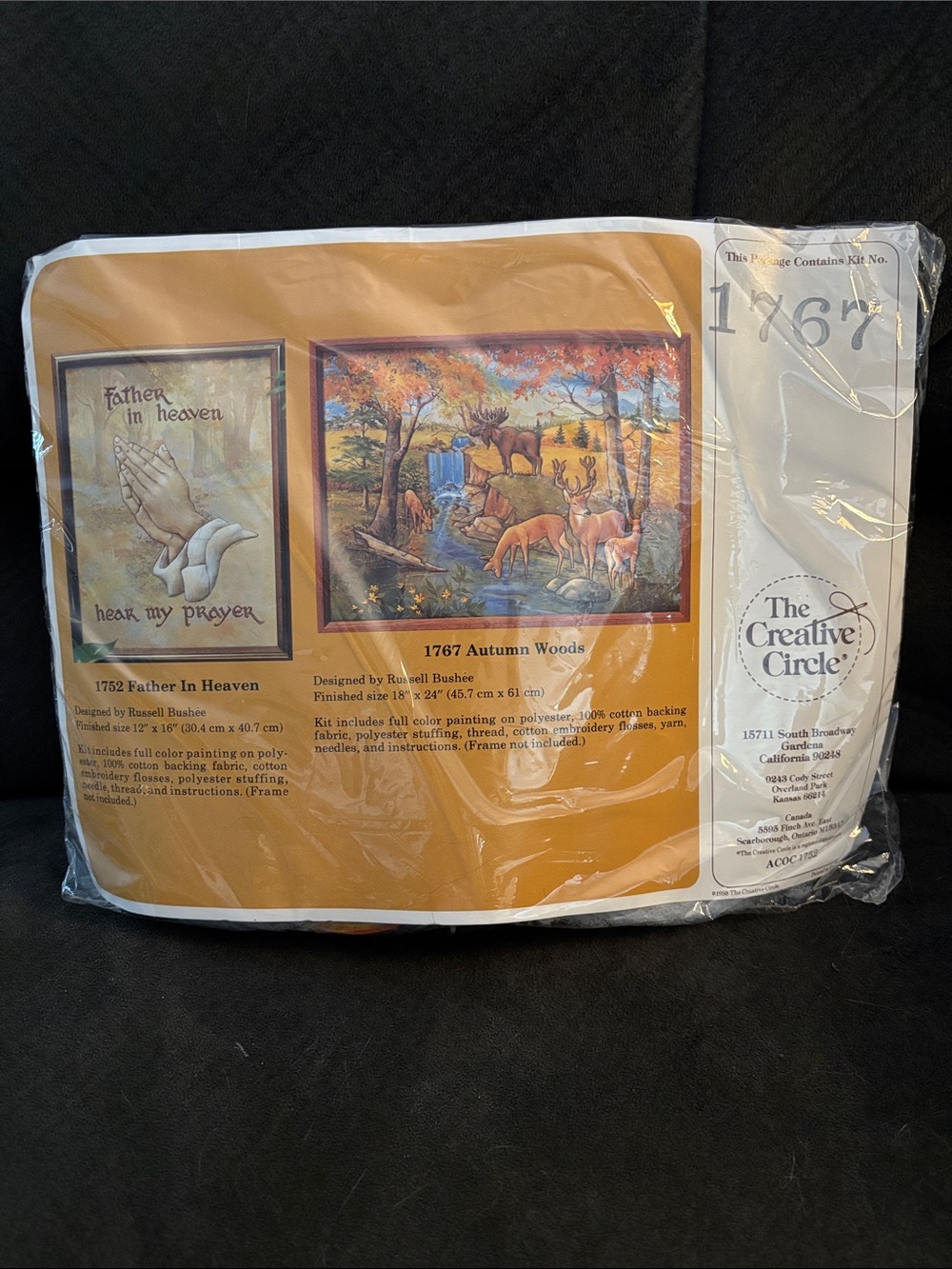 Autumn Woods by Russell Bushee Embroidery Kit - New Old Stock
